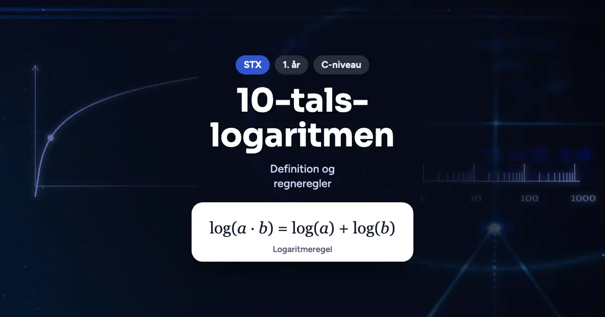 Kursusbillede: 10-talslogaritmen – STX, 1. år, C-niveau
