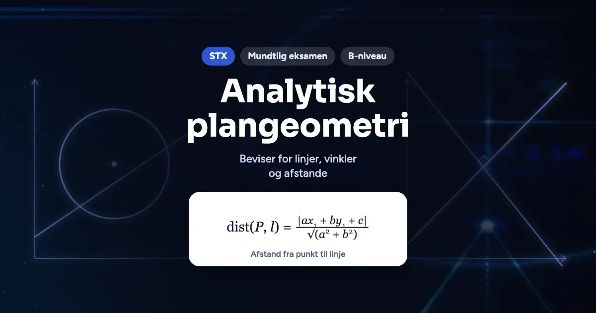 Kursusbillede: Analytisk plangeometri – STX, Mundtlig eksamen, B-niveau