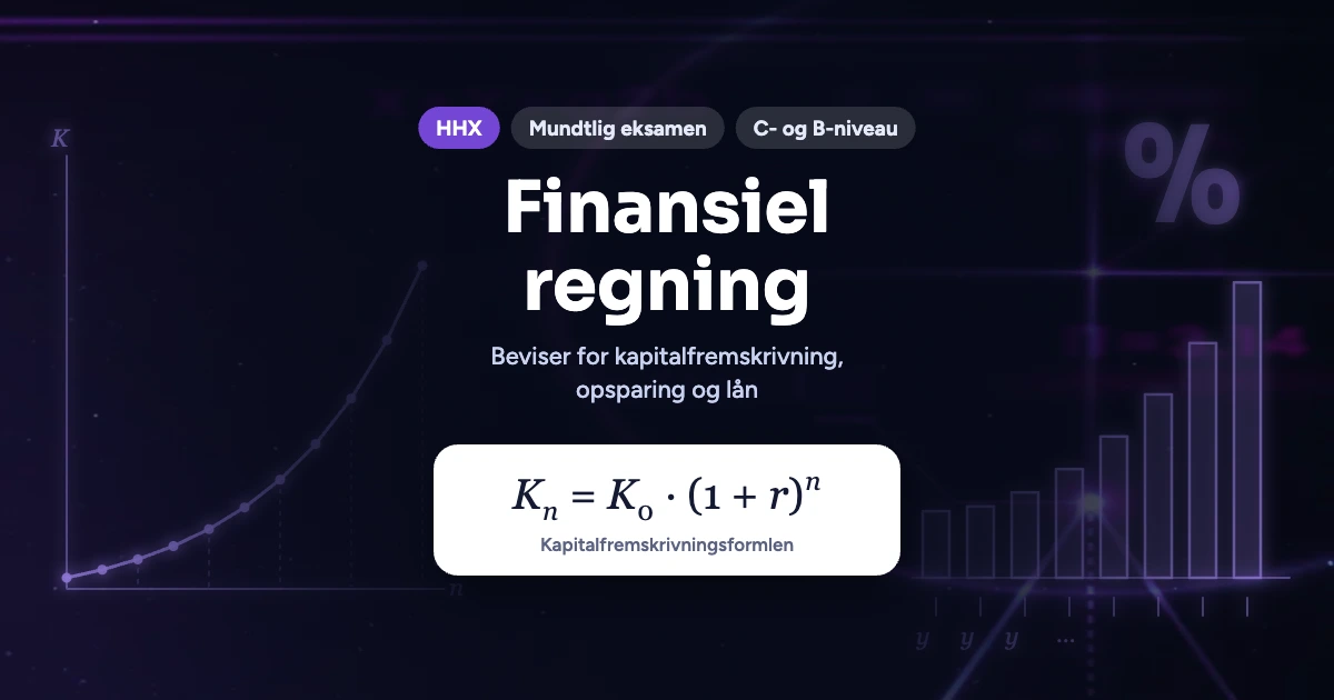 Finansiel regning – beviser til mundtlig eksamen, HHX C- og B-niveau