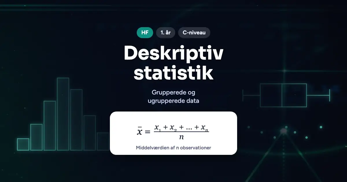 Kursusbillede: Deskriptiv statistik – HF, 1. år, C-niveau