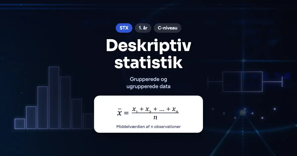 Kursusbillede: Deskriptiv statistik – STX, 1. år, C-niveau