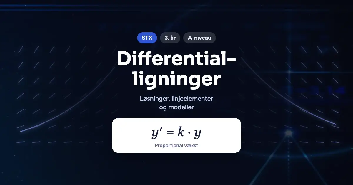 Kursusbillede: Differentialligninger – STX, 3. år, A-niveau