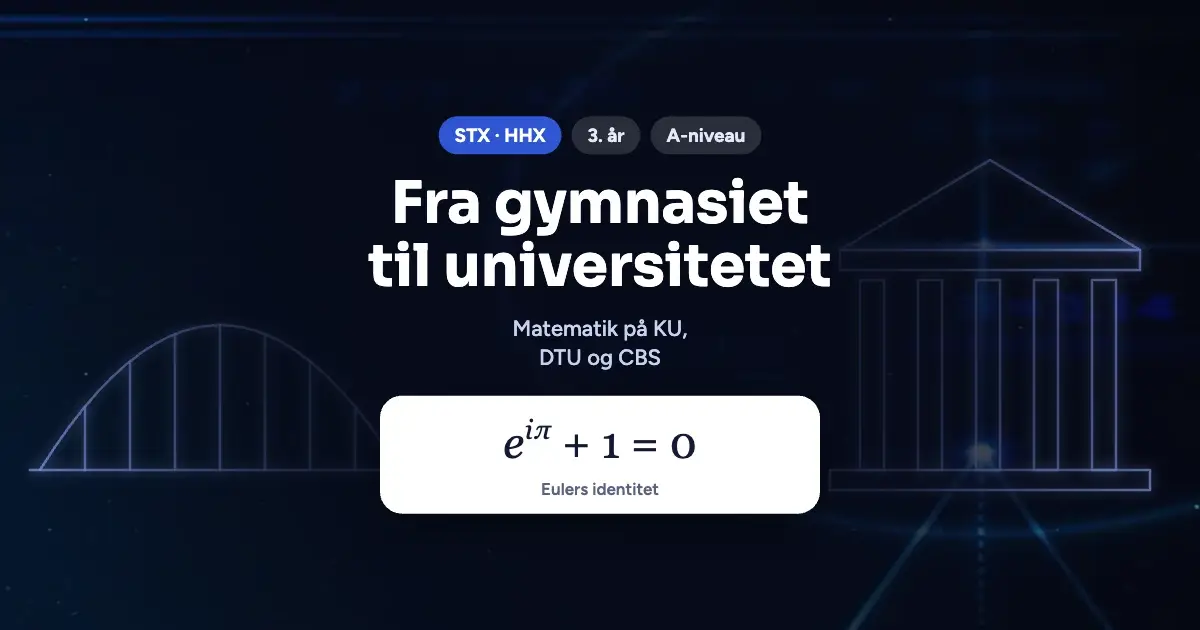 Kursusbillede: Fra gymnasiet til universitetet – STX · HHX, 3. år, A-niveau