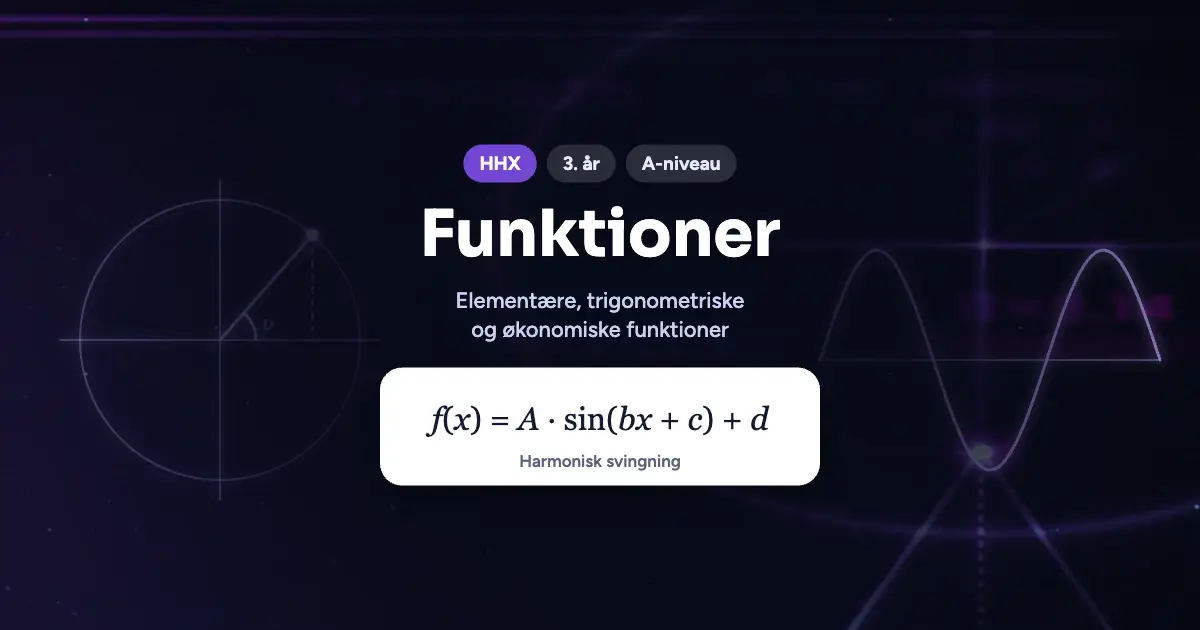 Kursusbillede: Funktioner – HHX, 3. år, A-niveau