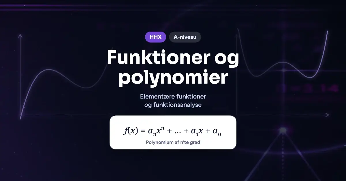 Kursusbillede: Funktioner og polynomier – HHX, A-niveau