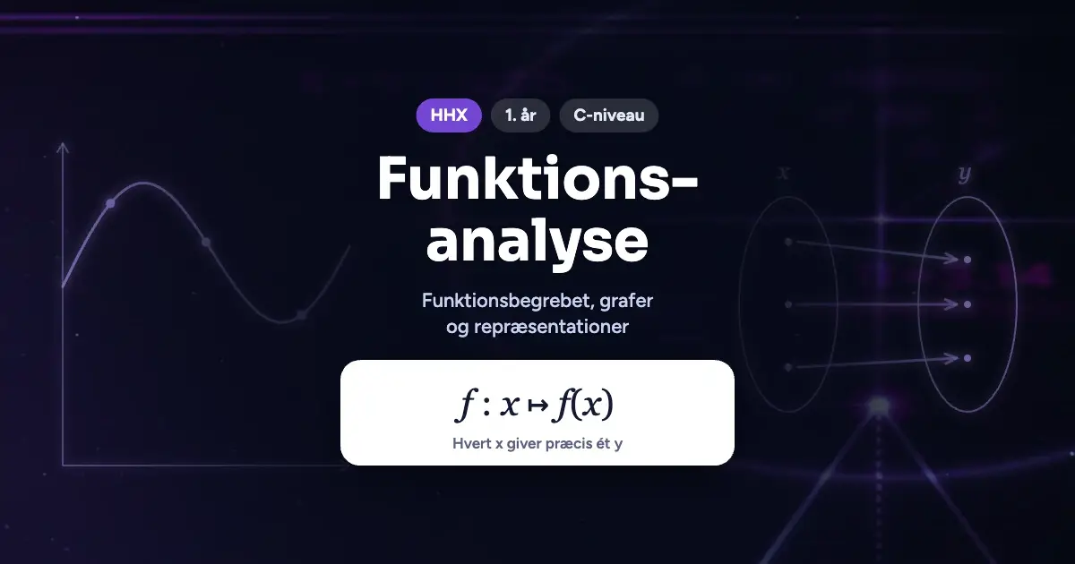 Kursusbillede: Funktionsanalyse – HHX, 1. år, C-niveau