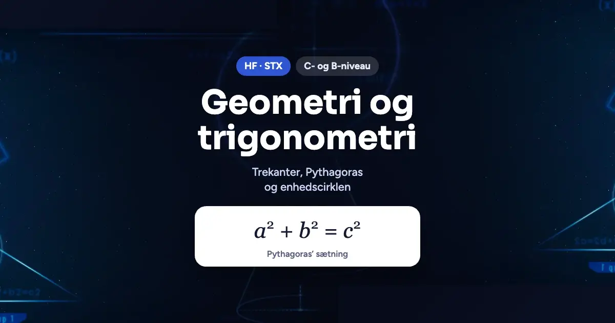 Kursusbillede: Geometri og trigonometri – HF · STX, C- og B-niveau
