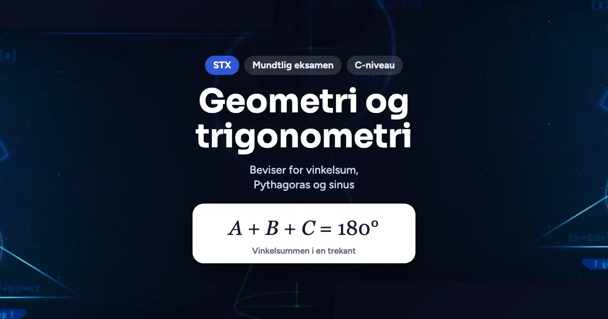 Kursusbillede: Geometri og trigonometri – STX, Mundtlig eksamen, C-niveau