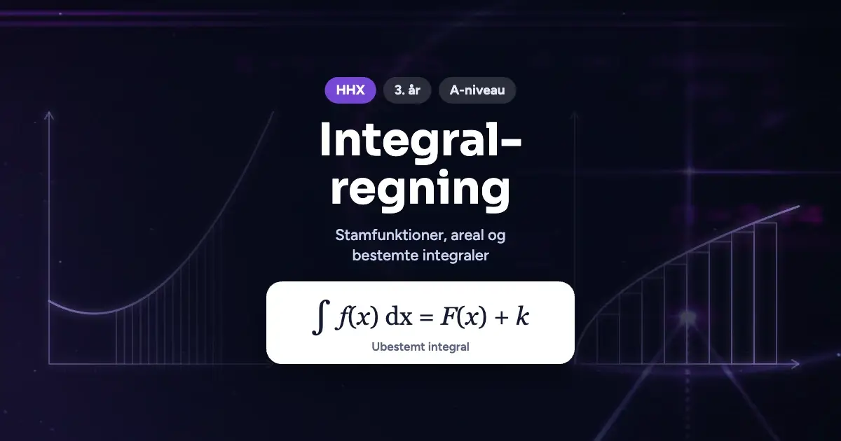 Kursusbillede: Integralregning – HHX, 3. år, A-niveau