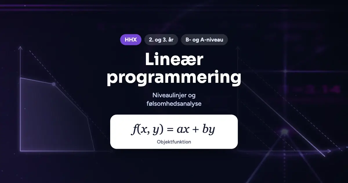 Kursusbillede: Lineær programmering – HHX, 2. og 3. år, B- og A-niveau