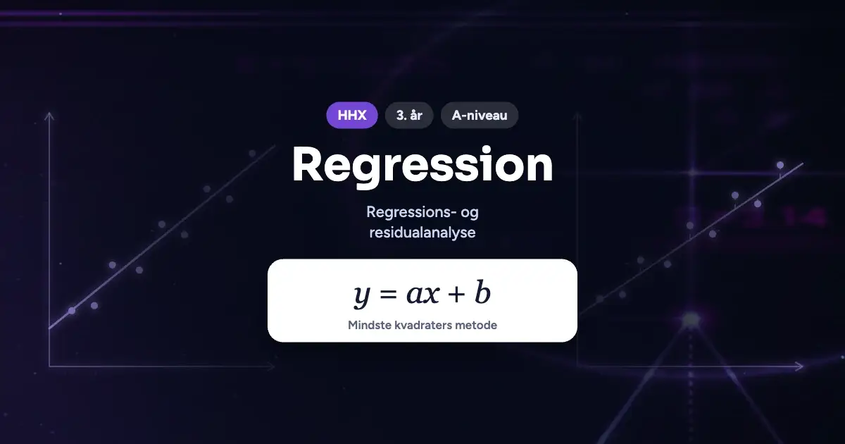 Kursusbillede: Regression – HHX, 3. år, A-niveau