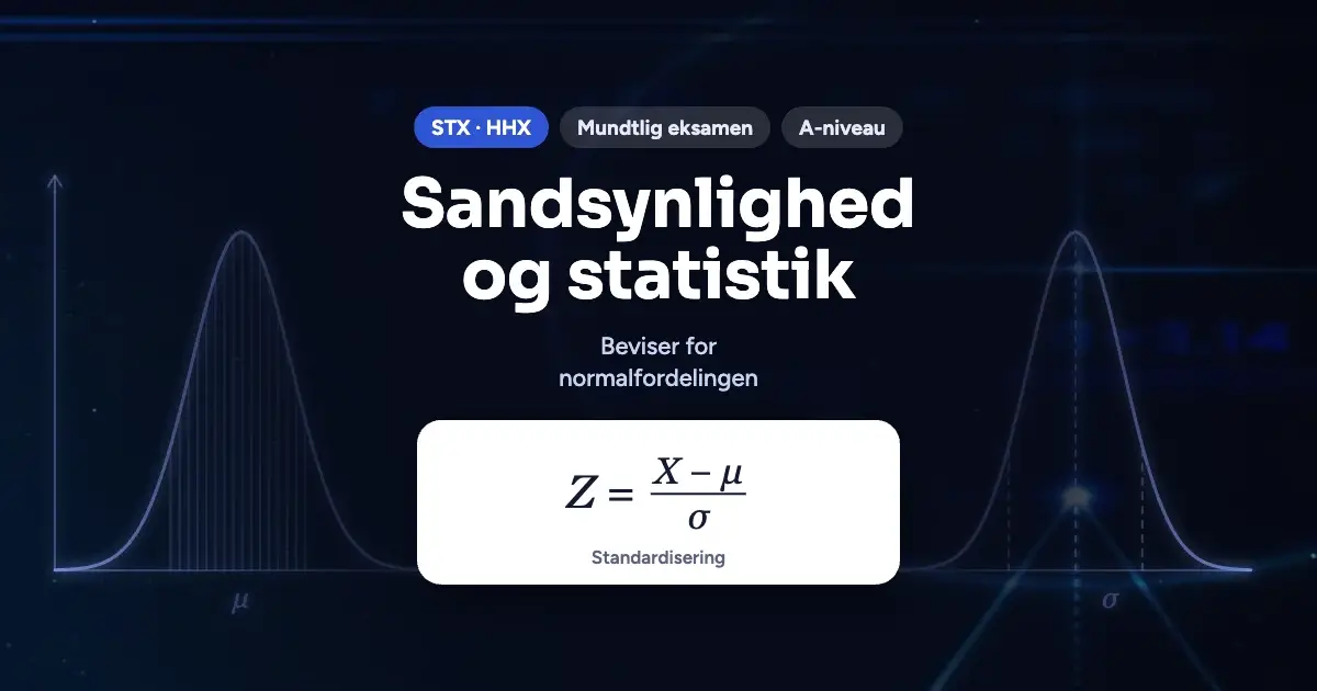 Kursusbillede: Sandsynlighed og statistik – STX · HHX, Mundtlig eksamen, A-niveau