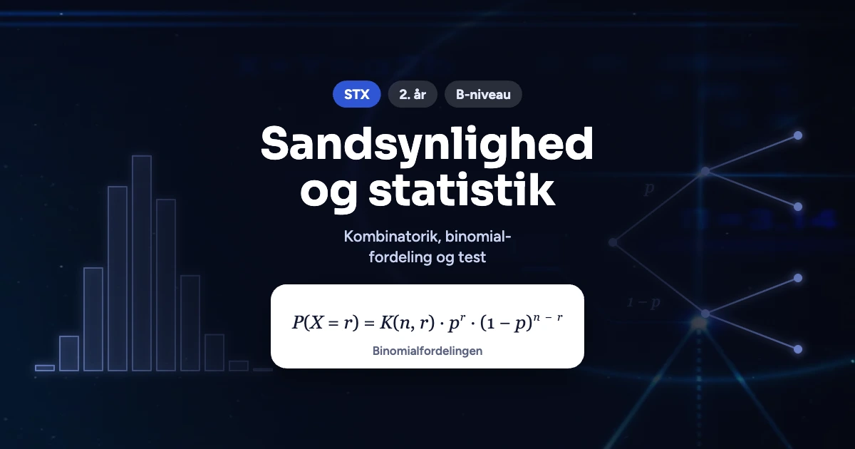 Kursusbillede: Sandsynlighed og statistik – STX, 2. år, B-niveau