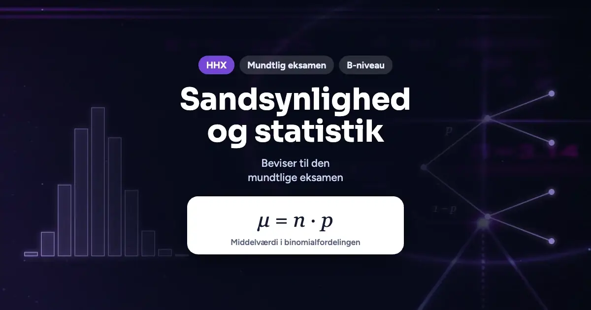 Kursusbillede: Sandsynlighed og statistik – HHX, Mundtlig eksamen, B-niveau