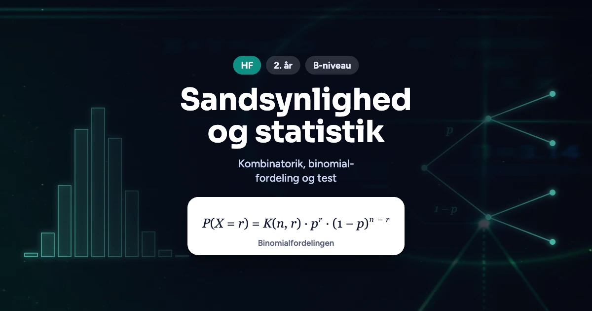 Kursusbillede: Sandsynlighed og statistik – HF, 2. år, B-niveau