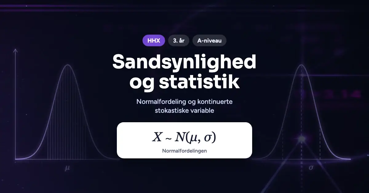 Kursusbillede: Sandsynlighed og statistik – HHX, 3. år, A-niveau