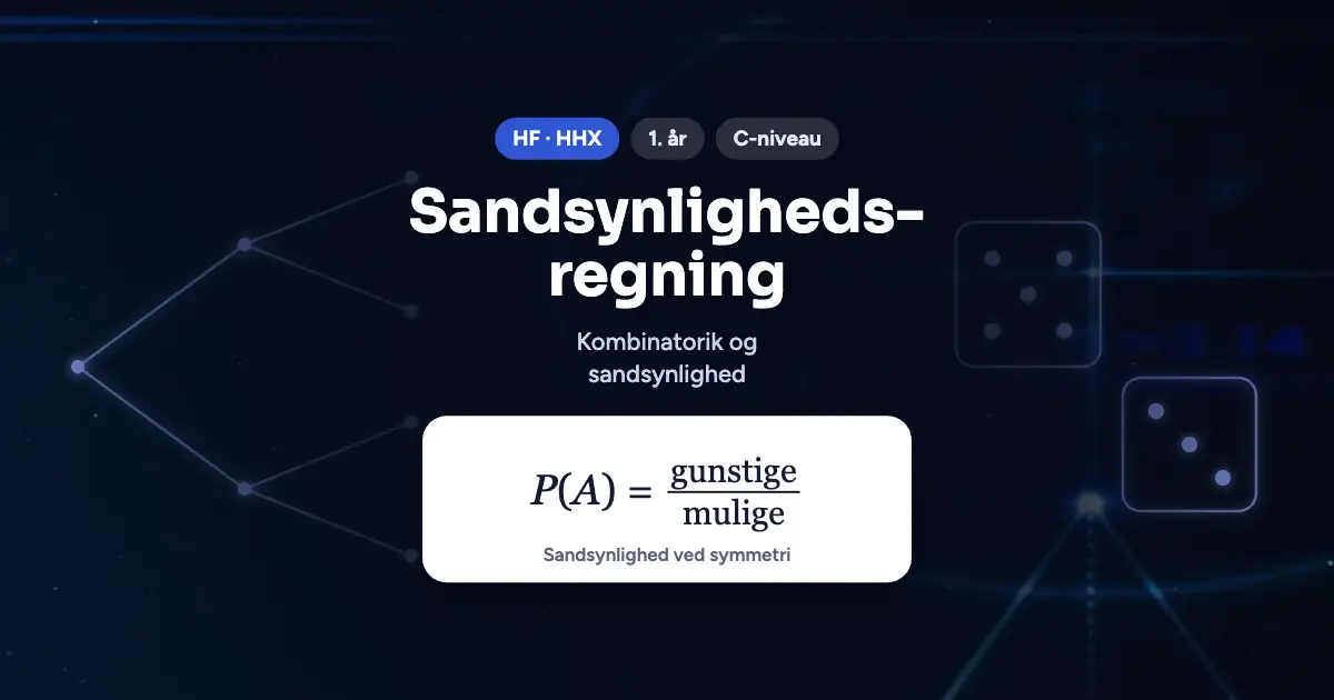 Kursusbillede: Sandsynlighedsregning – HF · HHX, 1. år, C-niveau