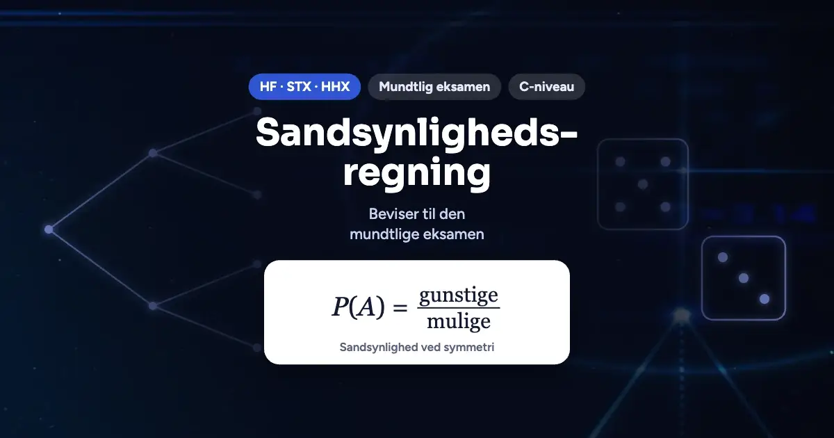 Kursusbillede: Sandsynlighedsregning – HF · STX · HHX, Mundtlig eksamen, C-niveau