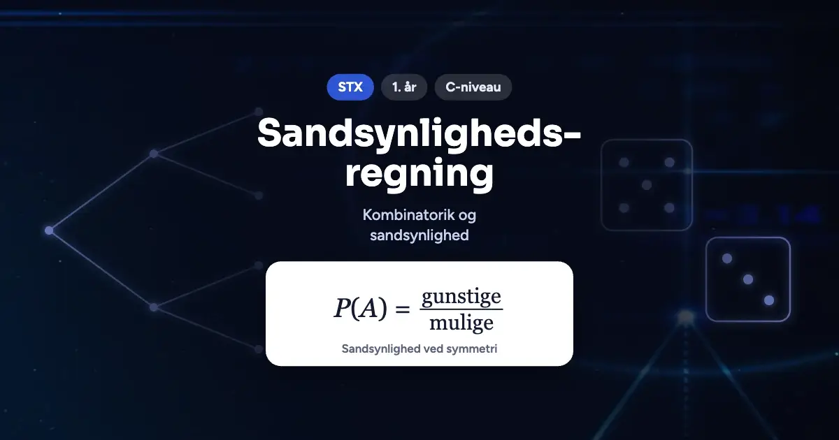 Kursusbillede: Sandsynlighedsregning – STX, 1. år, C-niveau