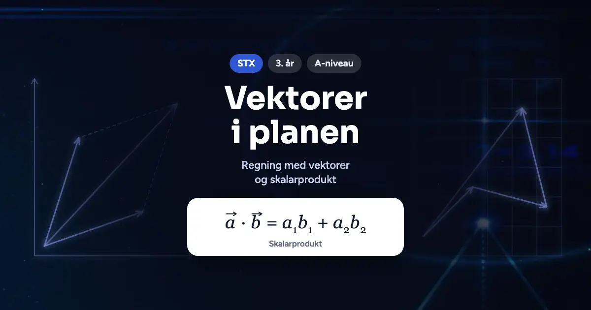 Kursusbillede: Vektorer i planen – STX, 3. år, A-niveau